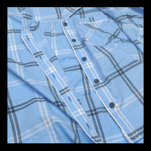 NEW! Women's Plaid Flannel 2pc Pajama Set, Blue - Wondershop Holiday - Picture 4 of 16